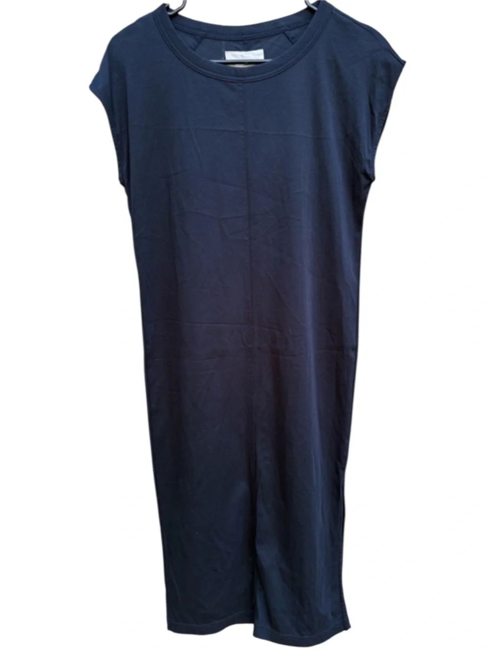 EUC Everlane The Luxe Cotton Side Slit Dress Black Size XS
